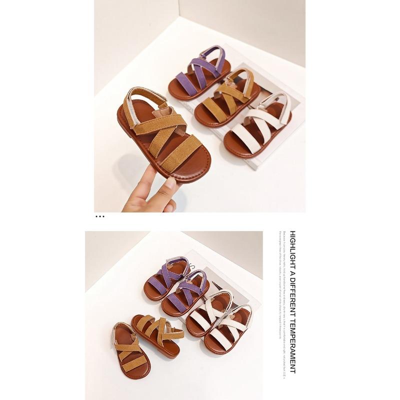 Artistic Retro Girls' Beach Sandals for Toddlers & Youth Simple Soft-Sole Princess Shoes for Babies Fashion Kids Shoes