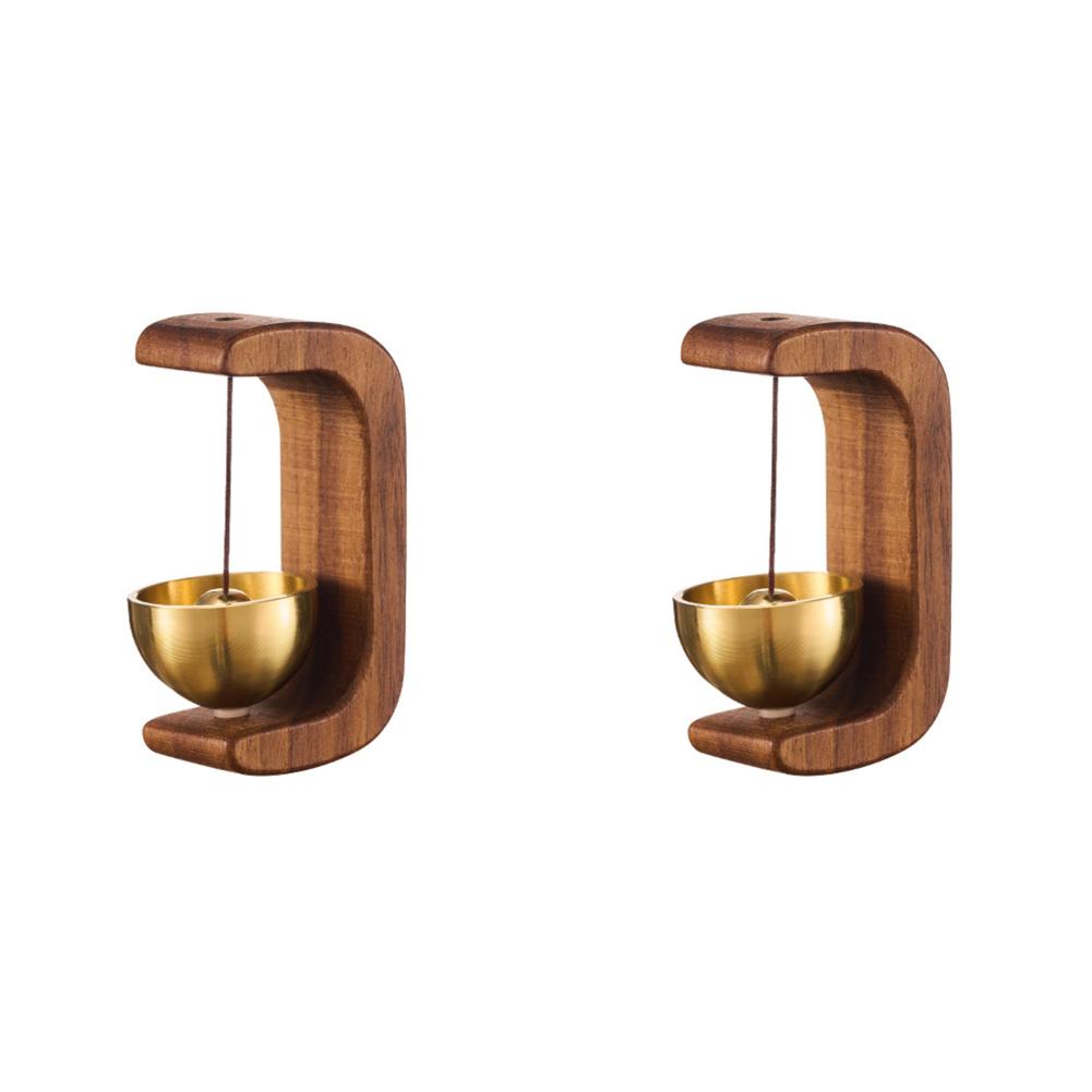 Wooden Wind Chimes Solid Wooden Doorbells Wireless Doorbell Entrance Door Bell Decor for Home Office Hanging Decorations