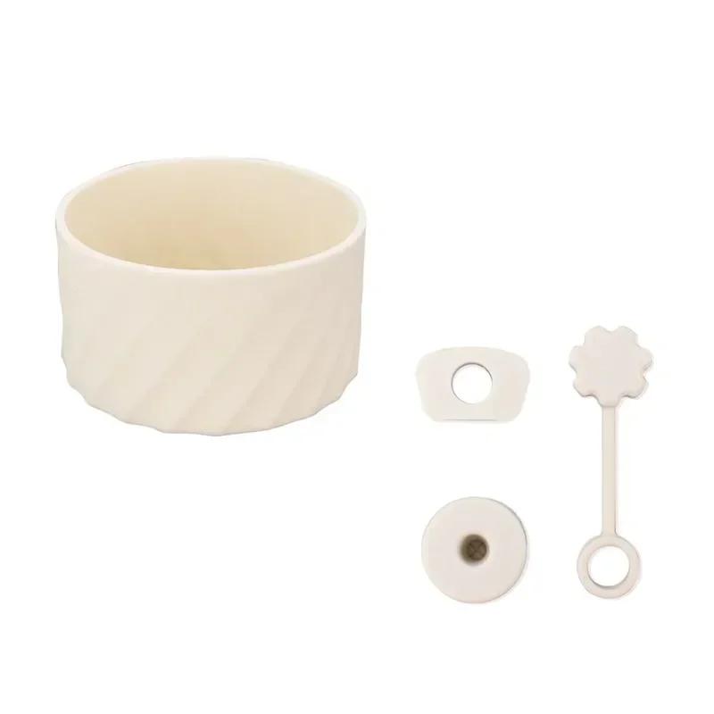 4Pcs Silicone Spill Proof Stopper Protective Boot Accessories Set for Most 40oz Water Cup and Straw Covers Reusable Cup Tool