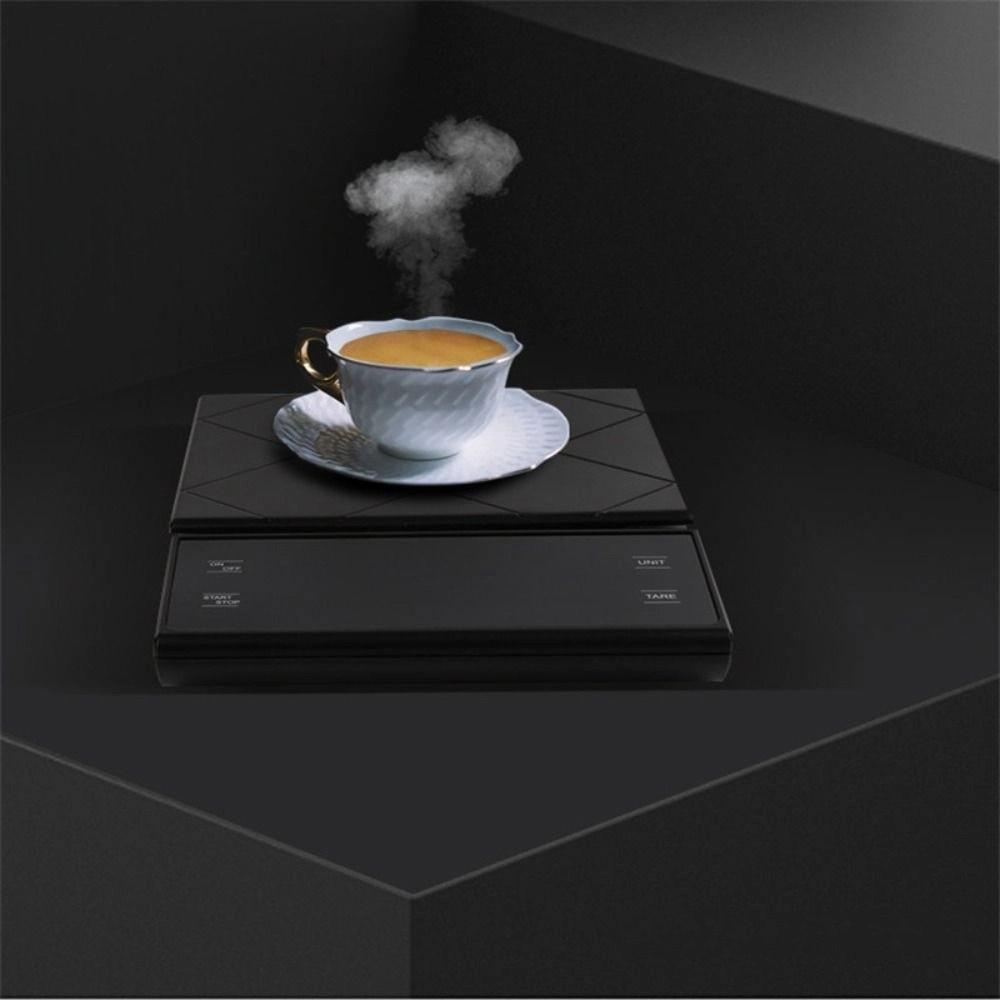 LED Screen Digital Coffee Scale Portable Non-slip Electronic Scale with Timer USB Charging Kitchen Food Scale Hand Drip