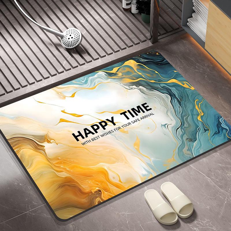 

Light Luxury Marble, Diatom Mud Floor Mat, Shower Room, Dirt-Resistant And Wear-Resistant Foot Pad, Hand Washing Table, Non-Slip And Water-Absorbing Q 50*80cm
