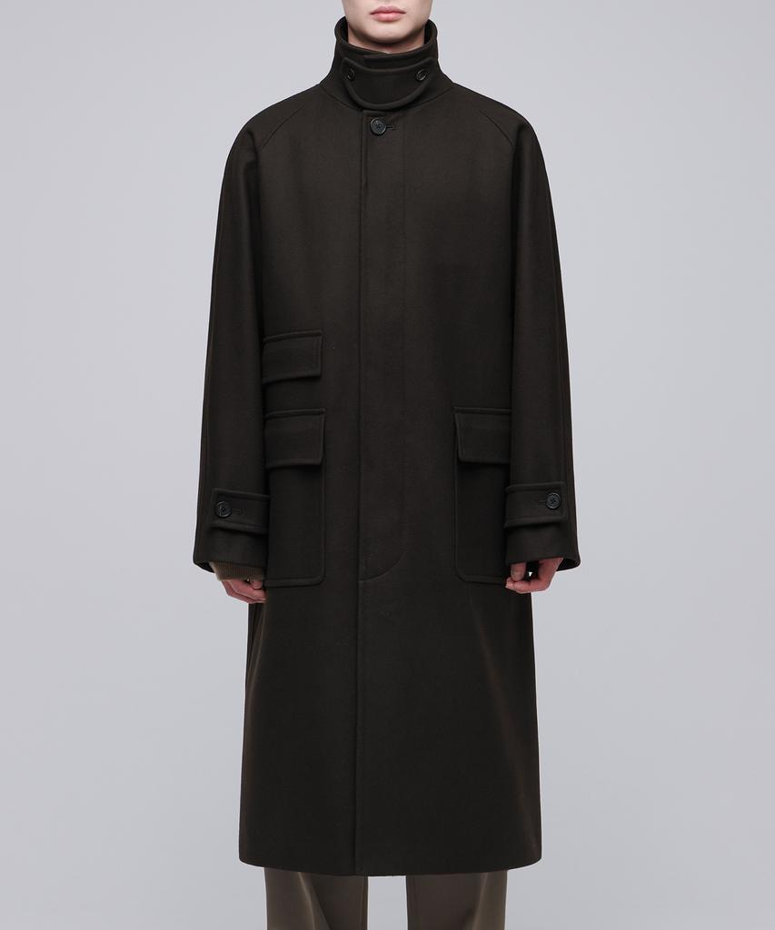 Musinsa Standard Mtr Oversized Balmacaan Coat [Dark Brown]