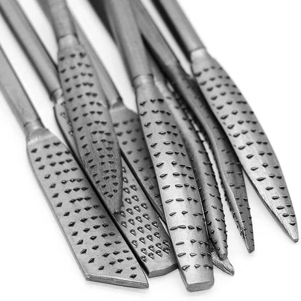 8ks Profesionální oboustranný riflový pilník na dřevo, rašple, sada pilníků s hrubým riflovým pilníkem, Dřevoobráběcí broušení