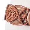 Ethnic Handmade Wax Rope Belt with Wood Buckle and Beads
