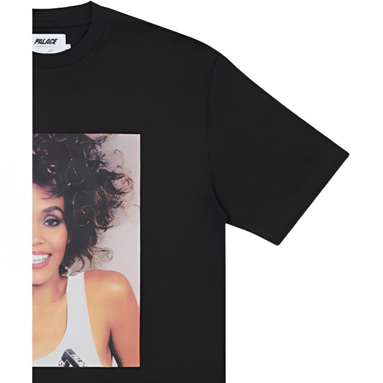 Palace Houston Singer Graphic Crew Neck T-Shirt Unisex Tops Black P19TS332
