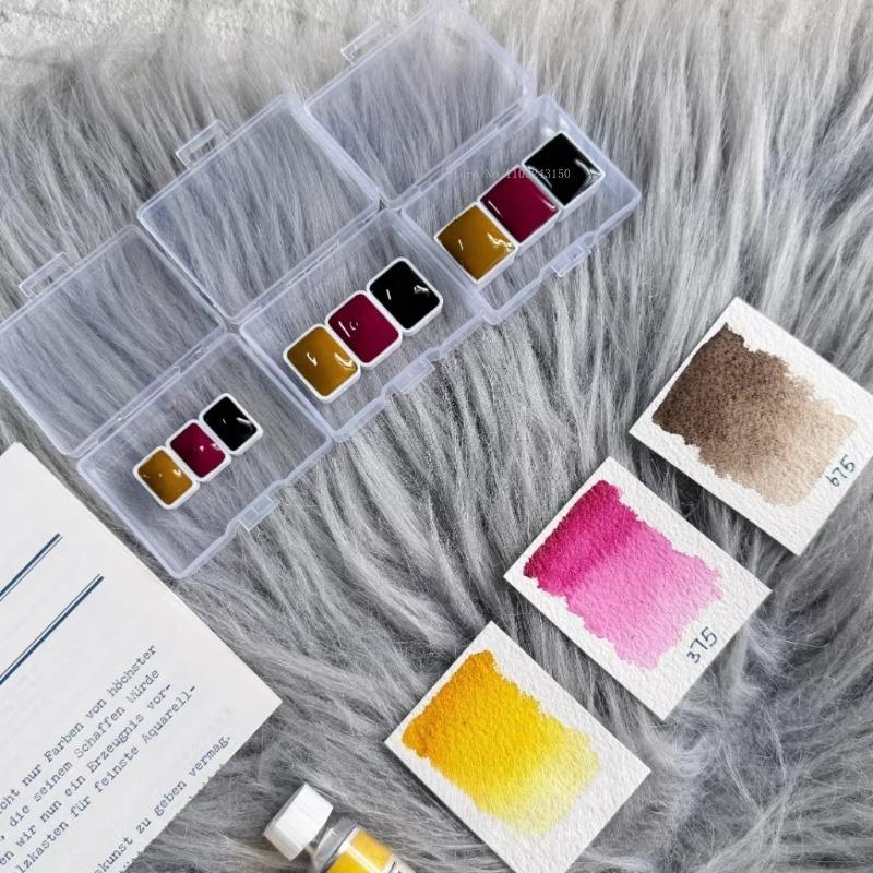 15ml 3-color Shimink Retro Series Master Watercolor Pigment Portable Art Supplies Outdoor Sketching Painting Creation Watercolor