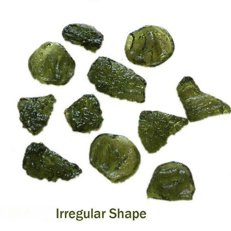 Green Gem Moldavite Aerolites Artificial Czech Meteorite Impact Irregular Glass Crystal for DIY Hangings Ornaments 1pc 3-5g