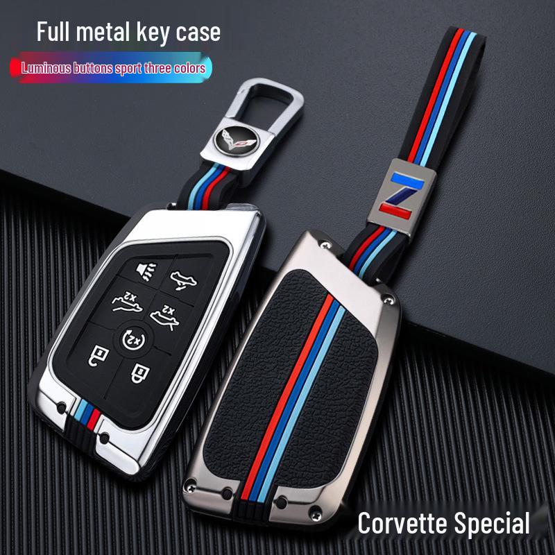 Funda para Mando de Llave Corvette C8 Coupé: Carcasa Metálica Protectora de Cobertura Completa