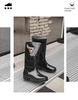 Men's Mid-High Waterproof Rain Boots - Non-Slip Rubber Shoes for Outdoor, Kitchen, or Construction Use