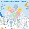 Straw Decoration 8Pcs Straw Tips Cover Straw Covers Cap For Reusable Straws Straw Protector