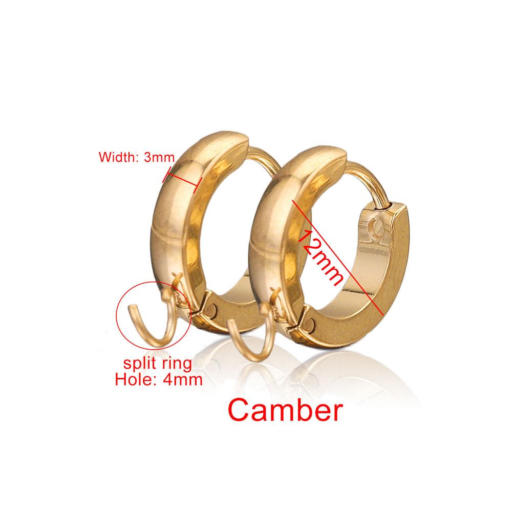 10pcs Gold Stainless Steel Hoop Earrings Hooks Round Earring Post for Women DIY Earrings Making Supplies Jewelry Accessories