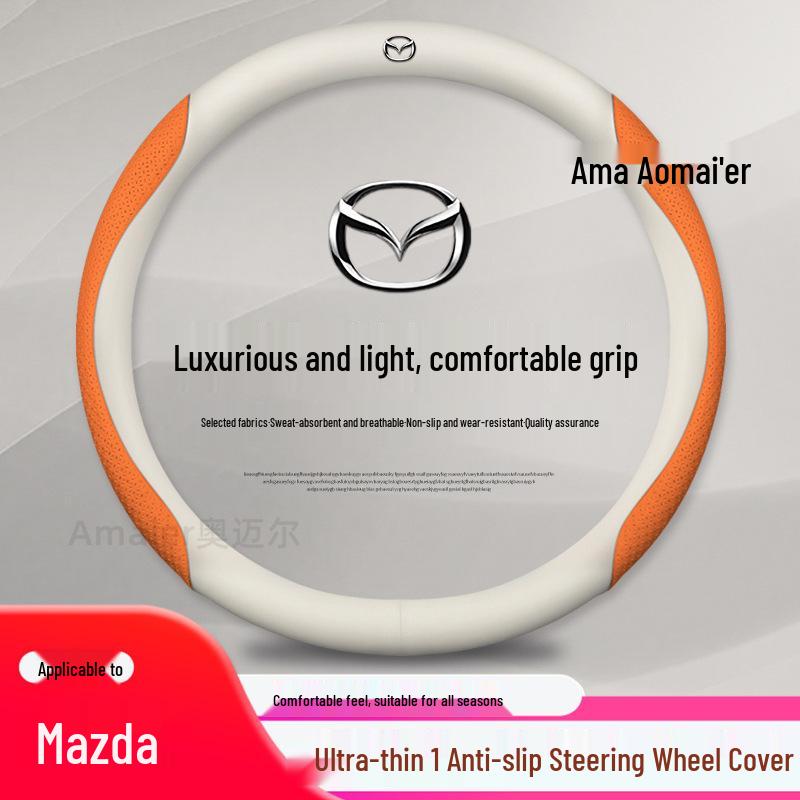 Echtes Leder Lenkradbezug für Mazda 3, Atenza 6, CX4, CX5, CX30