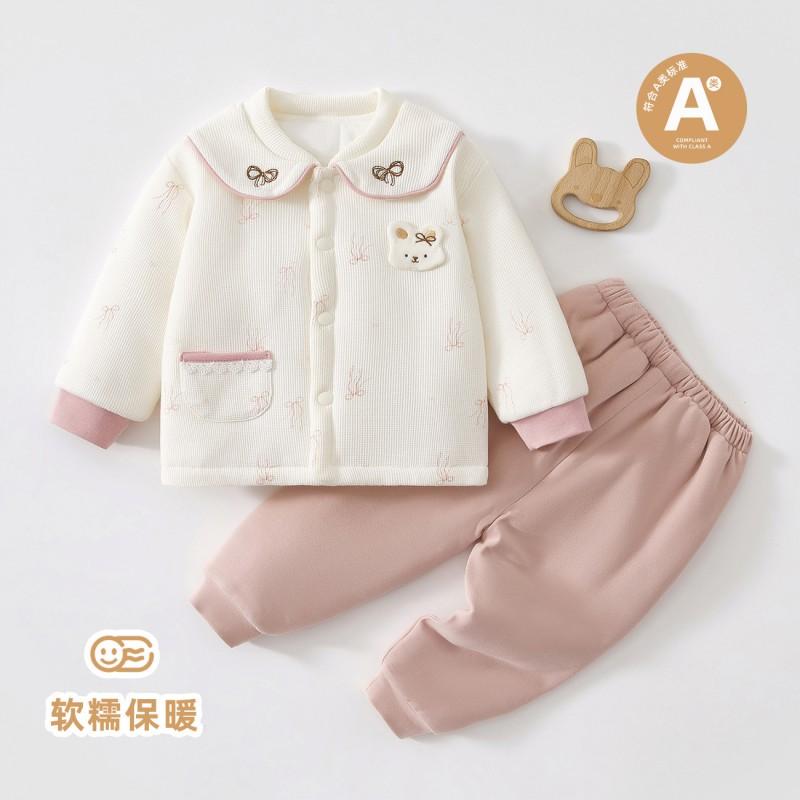 Baby Girl Warm Set 80g Light Cotton Outwear Cute Newborn Thermal Clothes