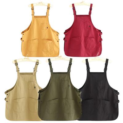 Japanese Style Painting Aprons Stain Resistant Working Overalls New Work Clothes for Cafe Barber