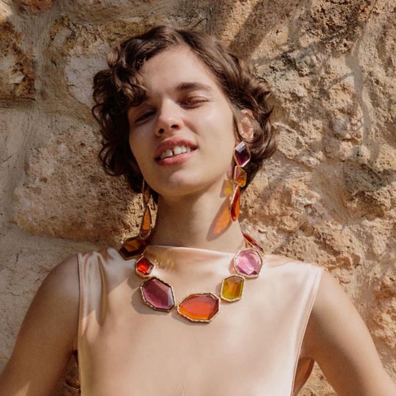 DIMANAF 2024 Four Seasons Pendant Retro Accessory Long Ethnic Style Leaf Simple Accessories Pendant A4