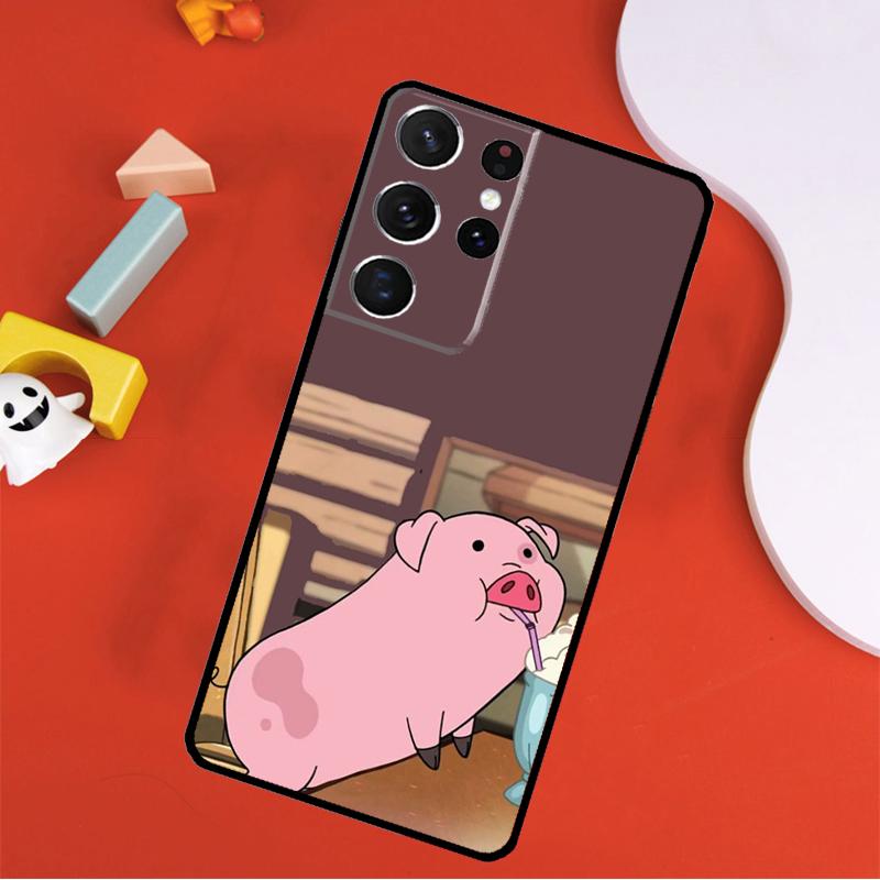 Cartoon Pig Phone Case For Samsung Galaxy S25 Ultra S24 Ultra S9 S10 S20 S21 S22 S24 Plus S23 FE Cover