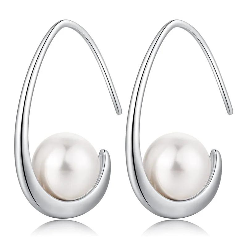 2026 New European and American Simple Style Earrings for Women Elegant Style Pearl Jewelry Design Sense Personalized Jewelry