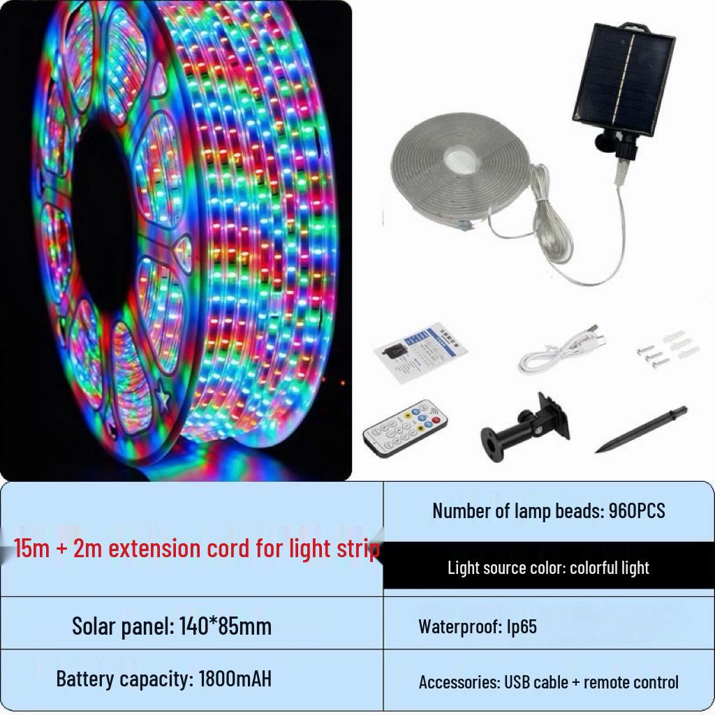 Solar Outdoor Waterproof LED Light Strip for Garden or Balcony Decoration