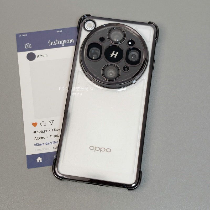 For OPPO Find X9 Ultra Case Luxury Electroplated Transparent Air Bag Silicone TPU Cover For OPPO Find X9Ultra Bumper Funda