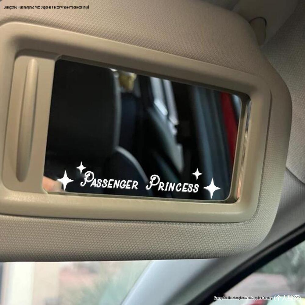 Passenger Princess Inspirational Rearview Mirror Car Sticker