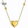 Durable Fashion Jewelry Heart Charm Necklace, Women Love Golden Necklace Pendant Dainty for Daily Wear Work Party Elegant