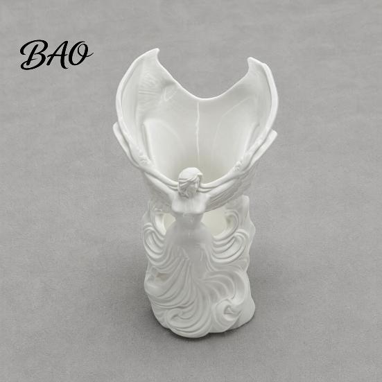 Stain-resistant Vase Angel Fairy Pen Holder, 3D Printed Cosmetic Organizer, Cute Makeup Brush Unique Gift for Women Cup Vanity Desk, Dried Flower
