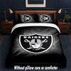 Set Biancheria da Letto Design Las Vegas Raiders 1 Copripiumino + 2 Federe Morbido Traspirante Biancheria da Letto per la Casa