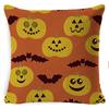 Halloween Pillow Pumpkin Little Witch Horror Cushion Linen Cushion Cover Holiday Party Pillow Cover Bed Backrest