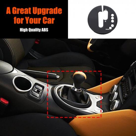 Glossy Black Center Gear Shift Panel Trim Sticker For Nissan 370Z Z34 AT 08-20