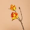 Simulation Flower All-matching Bent Freely Portable Great Retro Artificial Rose Flower with 2 Heads for Home