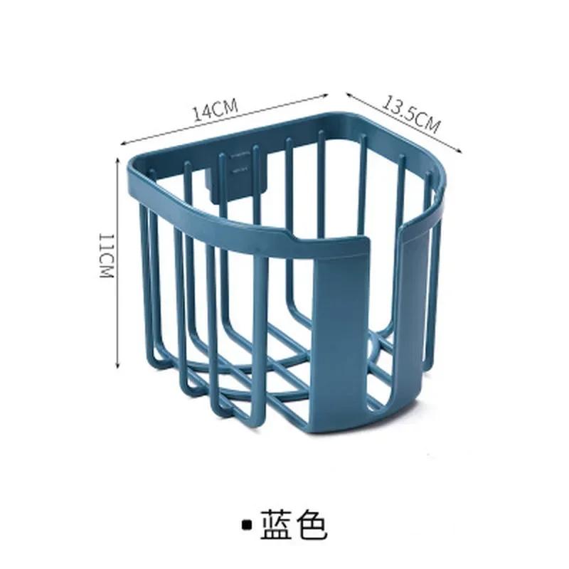 

Настінний тримач для рулонів серветок, коробка для зберігання туалетного паперу у ванній кімнаті, тримач для побутових товарів темно-синього кольору