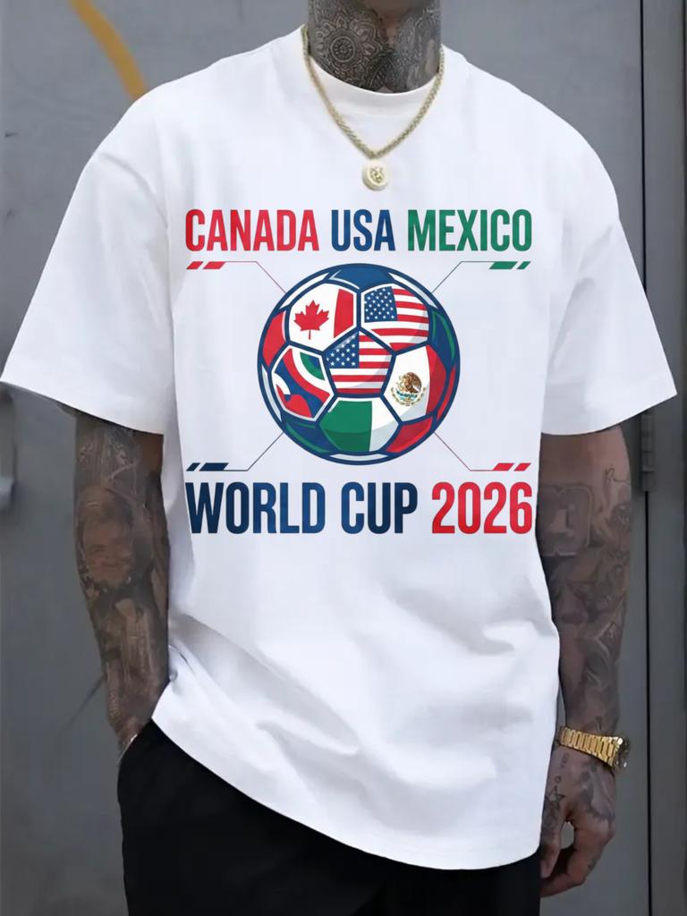 [2026   Licenza Ufficiale] Maglia da Calcio 2026 a Maniche Corte per Canada, USA e Messico