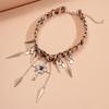 New Punk Gothic Rivet Cross Pendant Necklaces for Women Men Hiphop Leopard Print Plush Collarbone Necklaces Jewelry Accessories