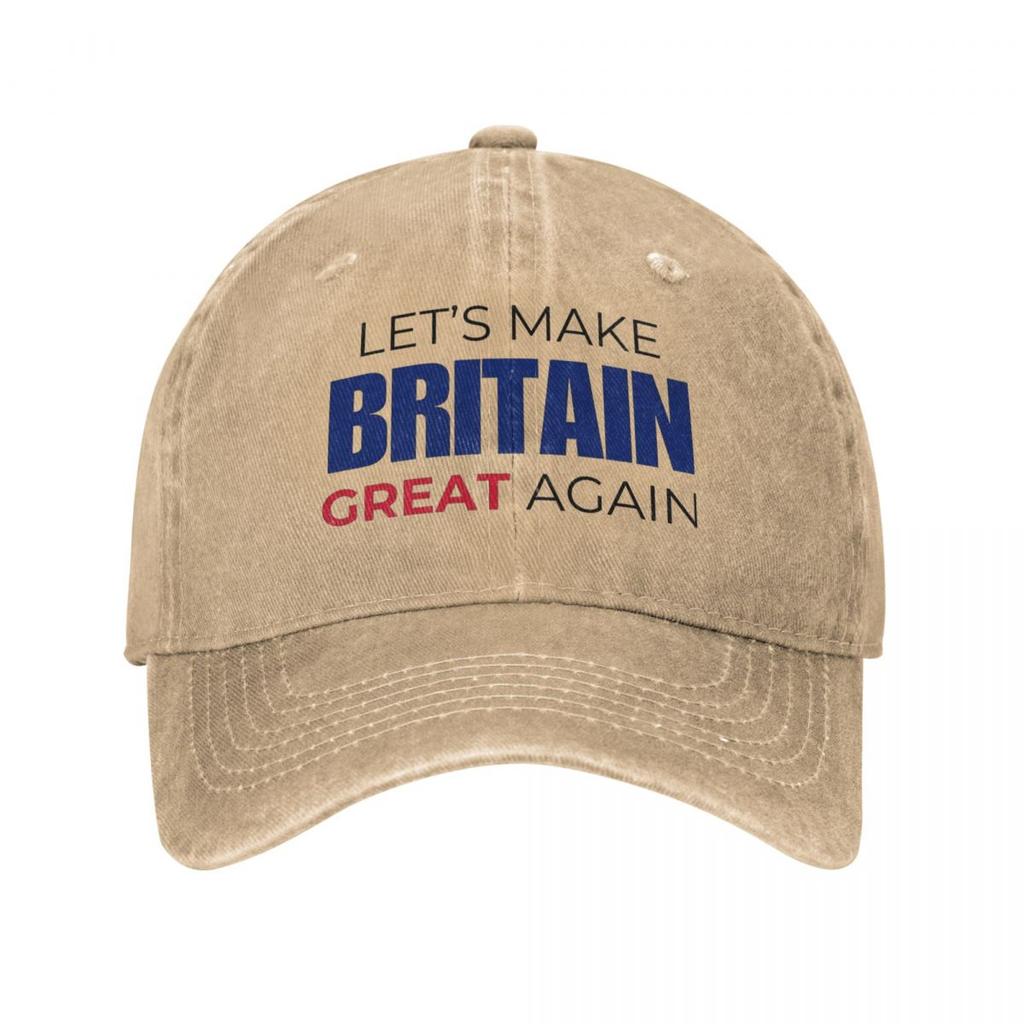 Make Britain Great Again Basebollkeps Retro Sliten Bomull Reformera Storbritannien Solkeps Herr Dam Utomhus Sommar Justerbara Kepsar Hatt