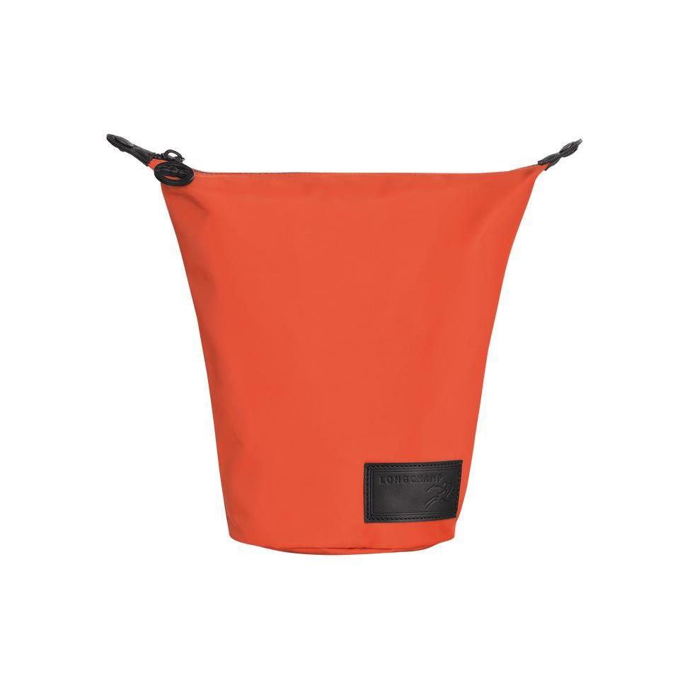 Longchamp Le Pliage 16 Lightweight Casual Snap Zipper Closure Trim Canvas And Leather Bucket Bag Tote Clutch Women bags Orange 10179HBI017