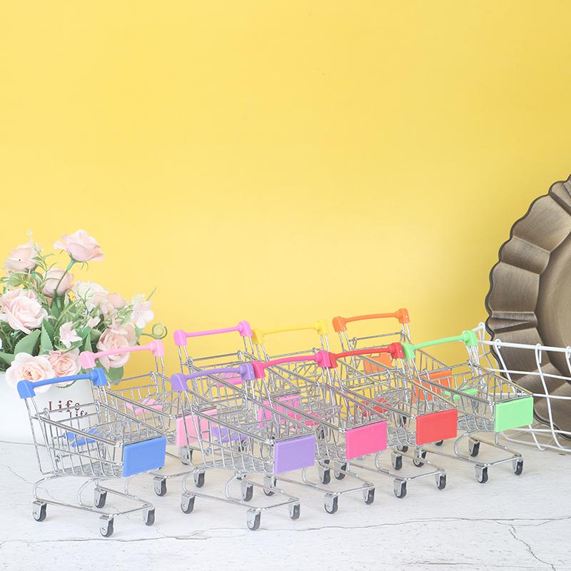 1 Pcs Mini Shopping Cart Supermarket Handcart Shopping Cart Storage Toy