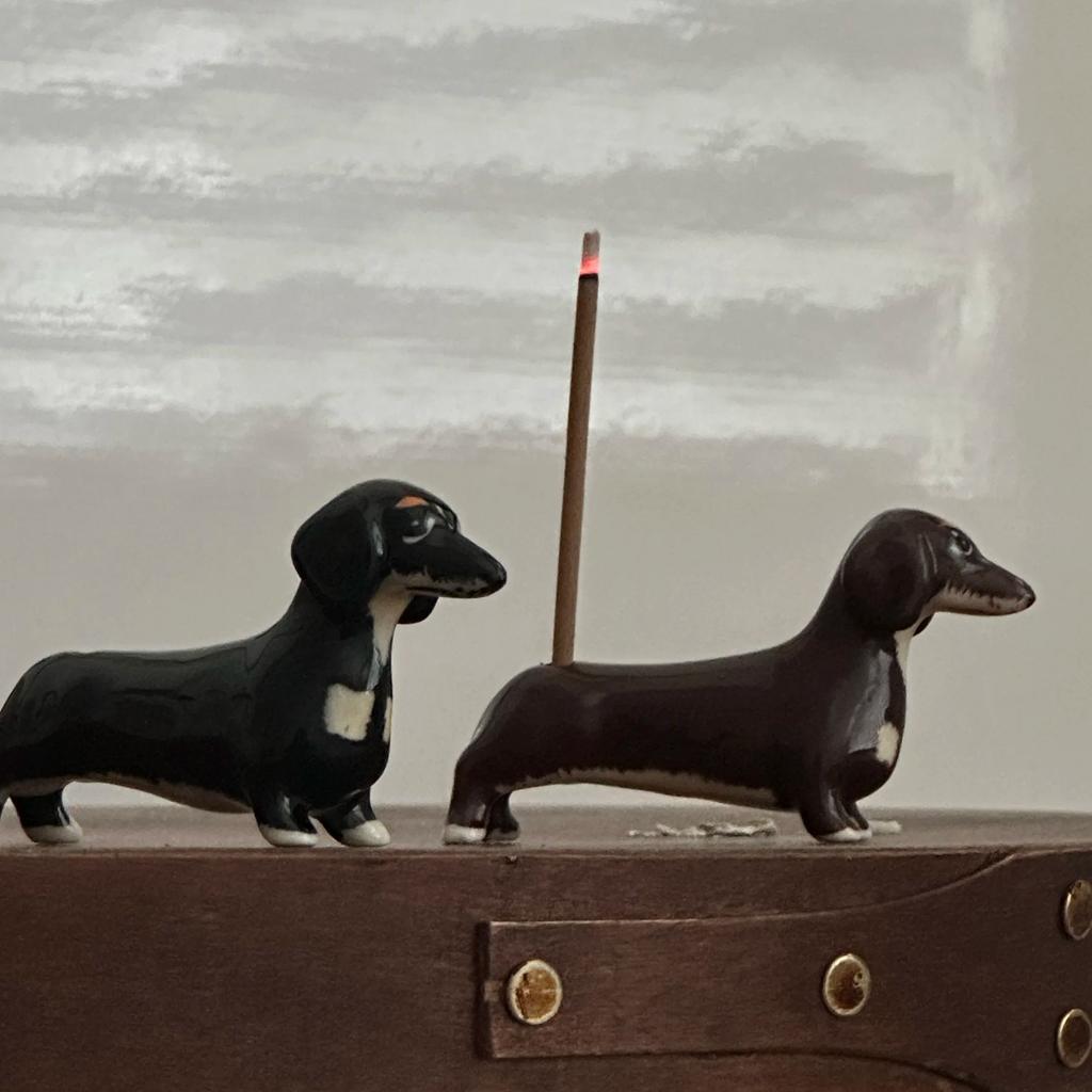 Creative Schnauzer Cute Cartoon Puppy Ceramic Incense Burner Ornaments Ins Style Storage Decorative Ornaments