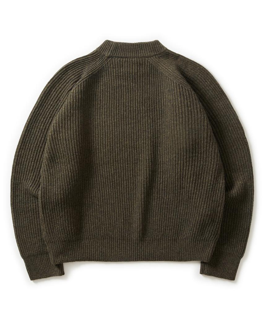 ESFAI 2 Tone Crew Neck Knit (Olive)
