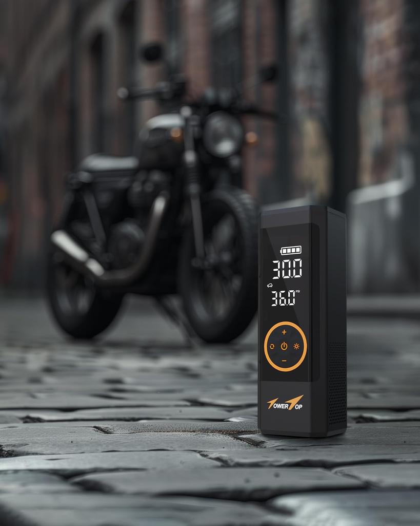 Electric Air Pump for and Pressure Automatic Power LED Compatible with and French Languages Cars, Automobiles, Motorcycles, Bicycles, 7800mAh,