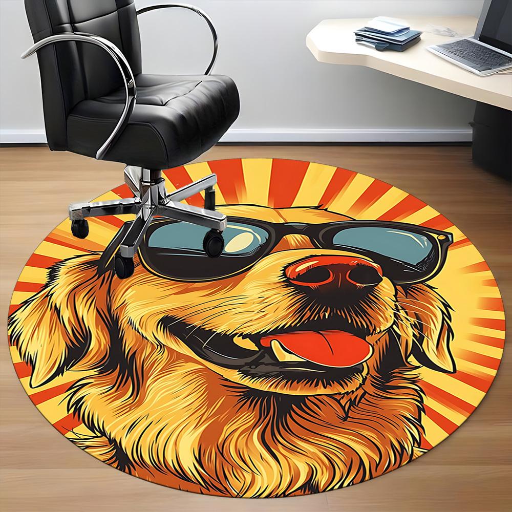 1pc Cool Dog Chair Carpet for Office, Soft Flannel Throw Mat, Perfect for Office, Holiday Party Decoration Choice yy260320059