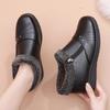 Shoes Cotton Shoes Velvet Winter Flat Bottom Non-slip Warm Middle-aged Women Winter Shoes Elderly Low-top Leather Shoes