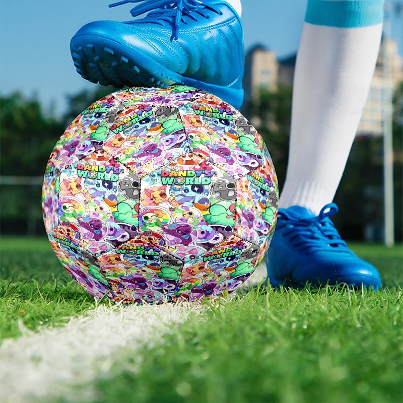 Dandy's World Print Size 5 Soccer Ball, PU Wear Resistant Football for Match Training and Daily Practice, Birthday Gift for Soccer Fans