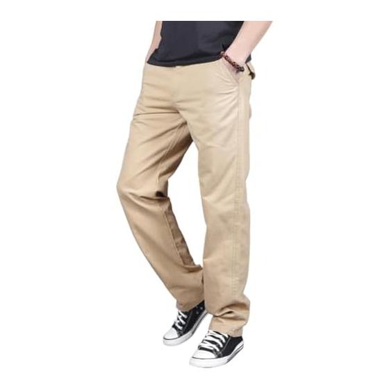 [AYISTELU] Men s Chino Pants, Large Size, Long Pants, Loose, Bottoms, Colored Pants, Straight, Slim, Stretch, Easy Pants, Comfortable