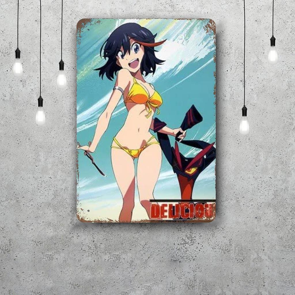 ryuko matoi Retro Vintage Tin Sign Poster Decorative Plaque Metal Plate Wall Decor