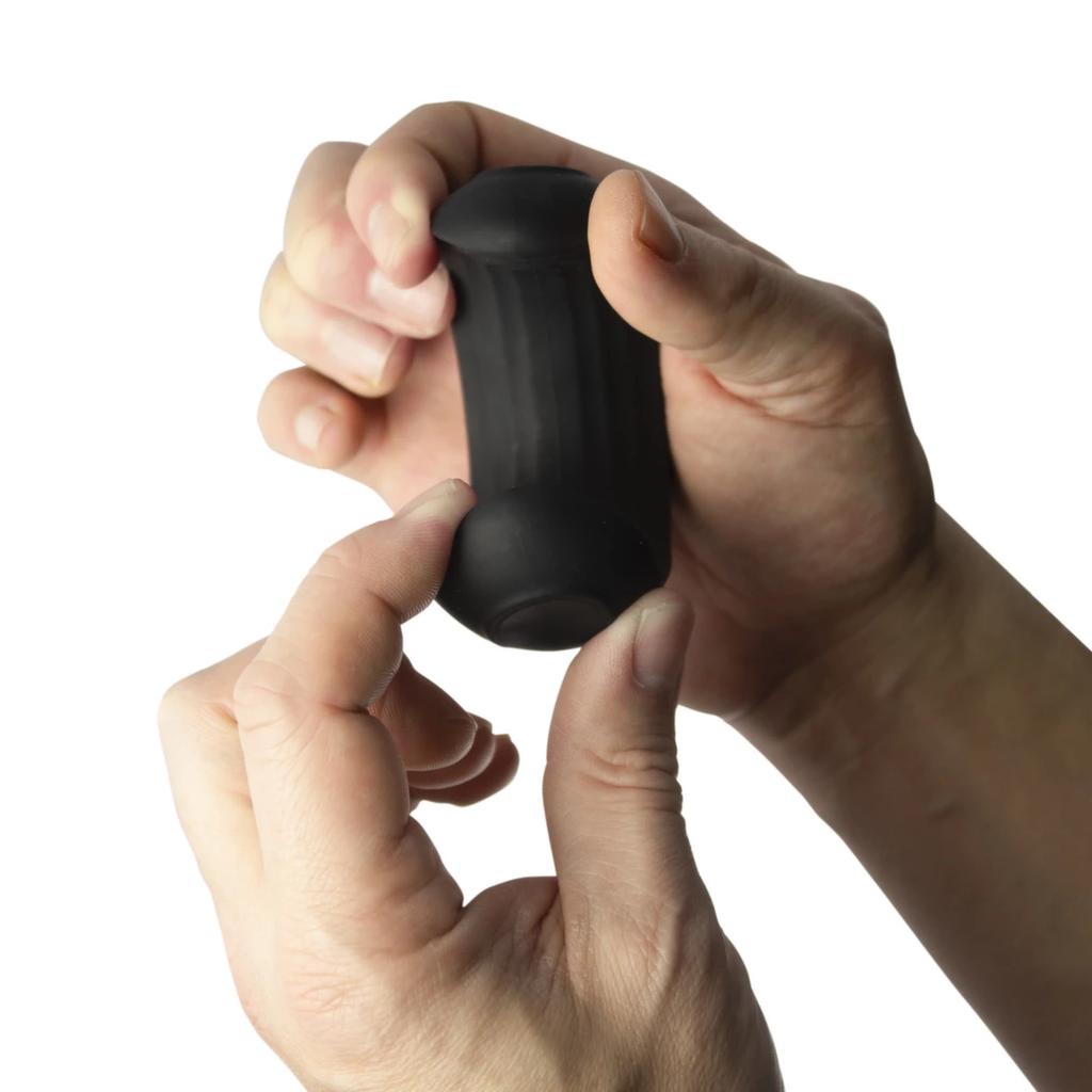 Rocks-Off - Echo C Curved Hand-Held Vibrating Masturbator Black