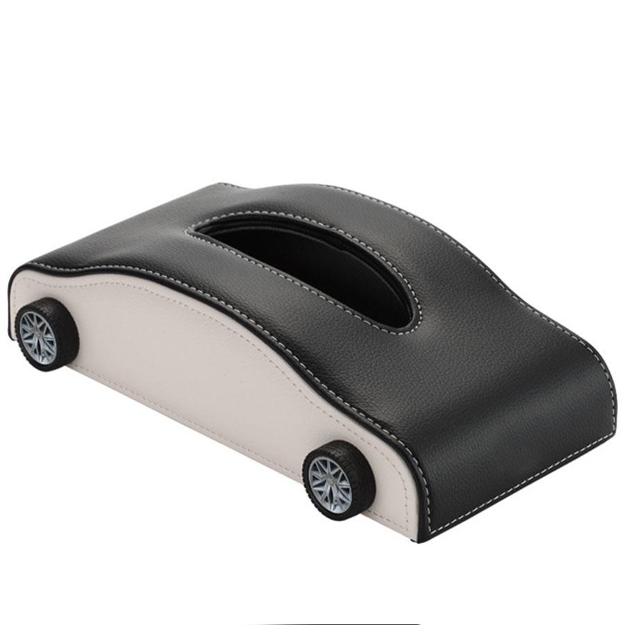 Car paper towel box, creative car interior paper box, car paper box decoration products чёрный