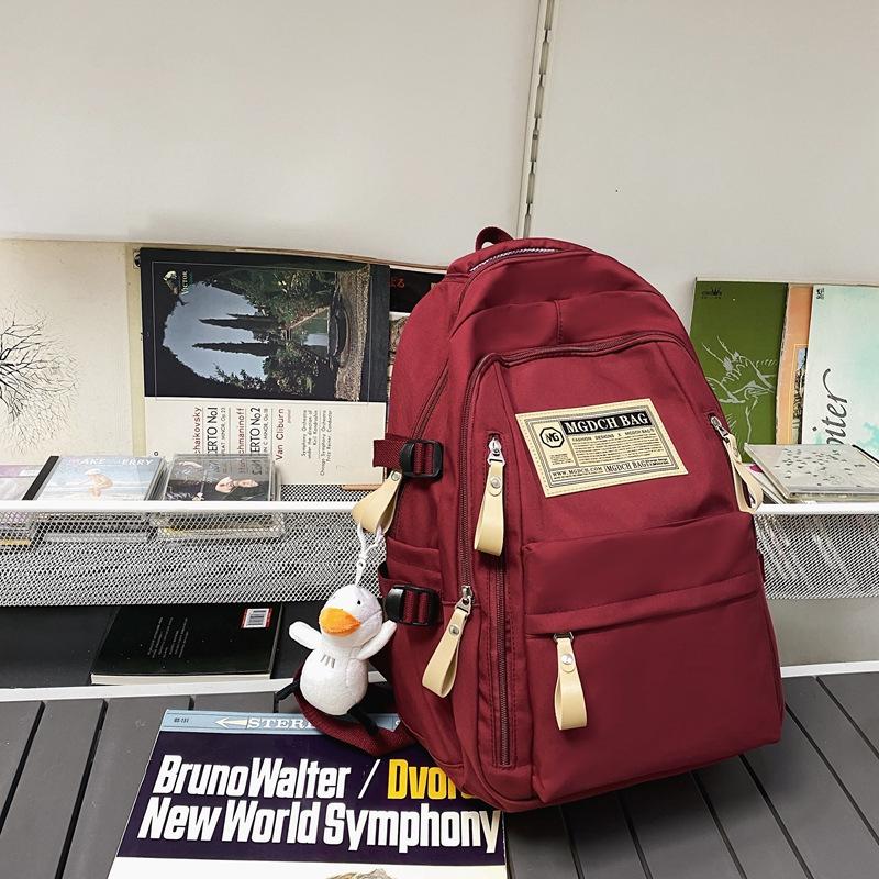 Backpack Simple Female College Student School Bag College Trend Junior High School Couple High School Student Backpack