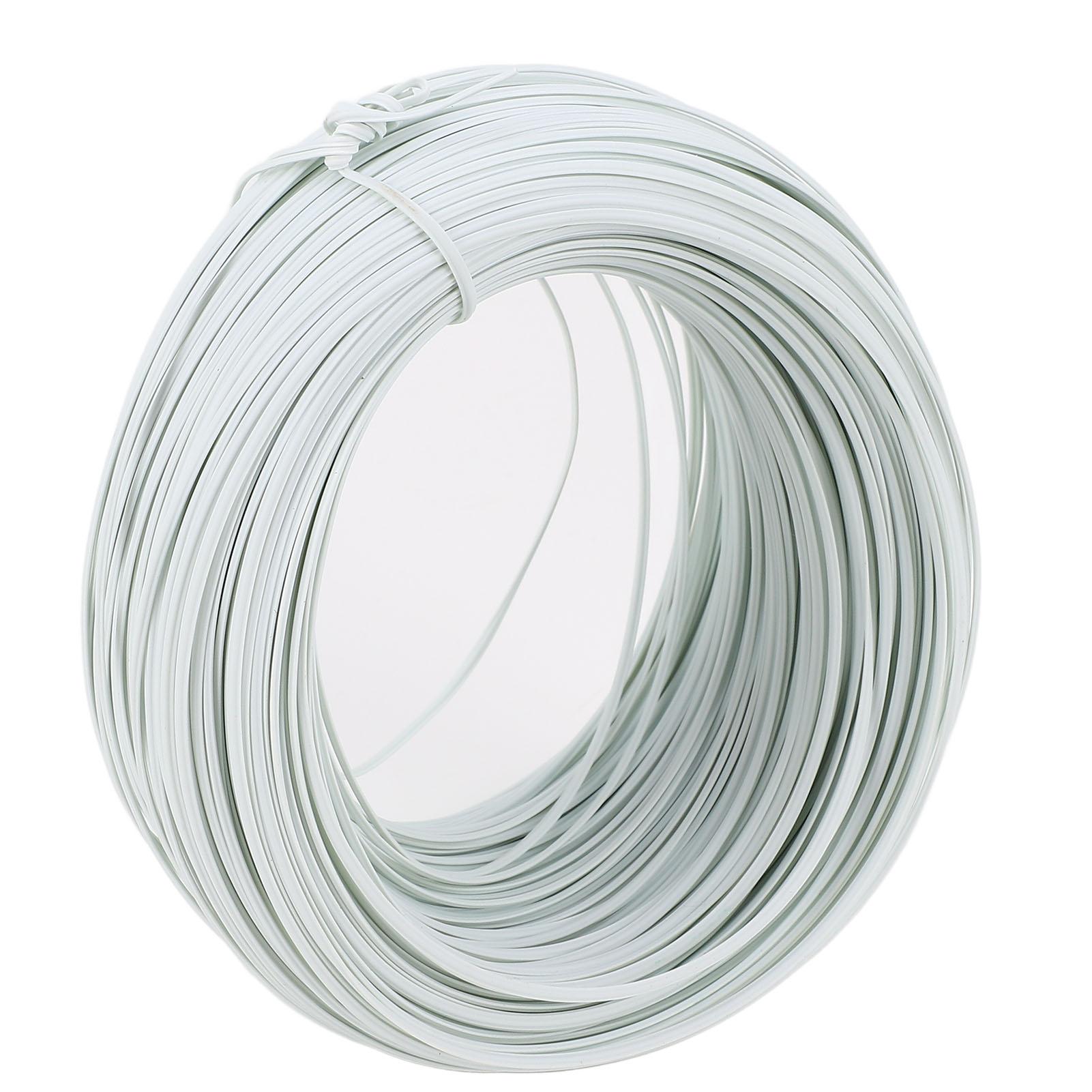 

Вязальная проволока для арматуры, длина 100 м, 0,45, оцинкованная сталь, ПВХ, вязальная проволока для арматуры для улицы, белая