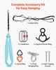 Aerial Yoga Hammock, Maximum 136.07 kg Load Aerial Silk, Yoga Swing with Nylon Fabric, Daisy Rope, PE Zipper Bag, Gymnastics Swings Suitable for Men