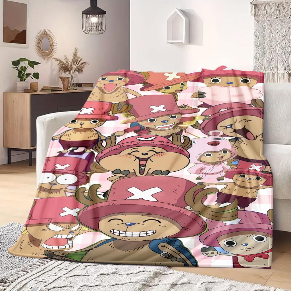 ONE PIECE Tony Tony Chopper Print Blanket Warm Comfortable Flannel Blanket Suitable for Bedrooms,Sofas, Beds,Chairs -QIAO117